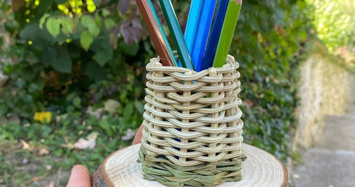 vannerie sauvage avec de la clematite